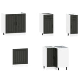 11 Piece Kitchen Cabinet Set "Kalmar" Black Engineered Wood 3314942