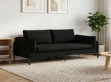 2-Seater Sofa Black 188 x 81 x 89 cm Fabric 42048601