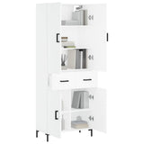 Highboard White 69.5x34x180 cm Engineered Wood 3198145