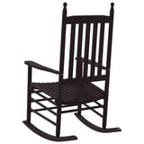 Rocking Chairs with Curved Seats 2 pcs Brown Solid Wood Poplar 3281587