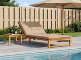 Sunlounger Cushion GEMERT 100% Polyester Sand 190 x 80 x 9 cm 947431