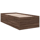 Bed Frame without Mattress Brown Oak 90x200 cm 3280971