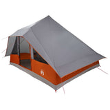 Tipi Tent with Roof Grey and Orange 364 x 281 x 257 cm Taffeta 42000974