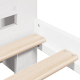 Bookcase Bed without Mattress White 140x200 cm Solid Wood Pine 3308883