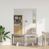 Dog Gate with Stands 2 pcs Grey Sonoma 100 x 60 cm 892112