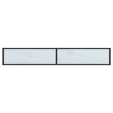 Console Table White Marble 220x35x75.5cm Tempered Glass 331692