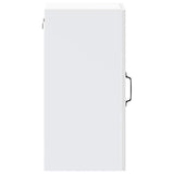 Kitchen Wall Cabinet with Glass Door Kalmar High Gloss White Engineered Wood 853529