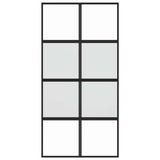 Sliding Door Black 102.5x205 cm Tempered Glass and Aluminium 155224