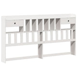 Bookcase Bed without Mattress White 180x200 cm Super King Solid Wood Pine 3322901