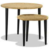 Coffee Table Set 2 Pieces Natural Jute 244218