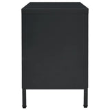 TV Cabinet Black Black powder-coated steel Medium Adjustable Feet 336058