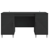 Desk with Shelf Black 142.5 x 50 x 75 cm Engineered Wood 3414604