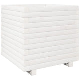 Garden Planter White 50x50x49.5 cm Solid Wood Pine 3282515