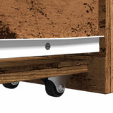 Narrow Bathroom Cupboard with Wheels Old Wood Engineered Wood 855293