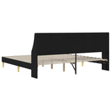 Bed Frame with Headboard Black 180 x 200 cm Fabric 42027380