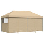 ZNTS Foldable Party Tent Pop-Up with 4 Sidewalls Beige 4004951