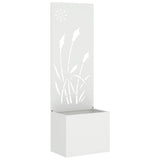 Garden Privacy Screen White 50 x 150 cm Cold-rolled steel 876428