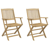 Folding Garden Chairs 2 pcs 54x61x88 cm Solid Wood Acacia 365741