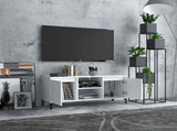 805968 TV Cabinet with Metal Legs White 103,5x35x50 cm