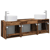 Bathroom Cabinet Set 3 pcs Old Wood 49.5 x 44.5 x 65.5 cm 3405735