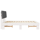 Bed Frame with Upholstered Headboard Light Grey 150 x 200 cm 877483