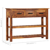 Sideboard with 3 Drawers 110x30x80 cm Solid Acacia Wood 338032