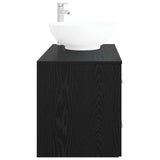 Bathroom Furniture Set 2 pcs Black Oak Engineered Wood 3403993