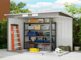 7 x 4ft Galvanised Steel Garden Shed, with Foundation Kit - Grey T3398P377639