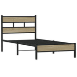 Bed Frame without Mattress Sonoma Oak 100x190 cm Engineered Wood 4017248