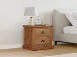 Bedside Table Natural 40 x 30 x 50 cm Solid Teak Wood 42017950