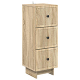 Drawer Cabinet Sonoma Oak 33 x 34.5 x 90 cm Engineered Wood 893927