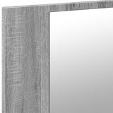 LED Bathroom Mirror Cabinet Grey Sonoma 90x12x45 cm Acrylic 834968