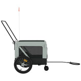 Pet Bike Trailer Grey and Black Oxford Fabric and Iron 93937