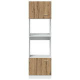 Microwave Cabinet Lyon Artisan Oak 60x57x207 cm Engineered Wood 856129