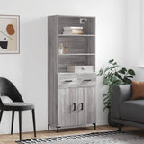 Highboard Grey Sonoma 69.5x34x180 cm Engineered Wood 3200519