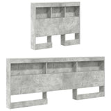 Bookcase Bed Concrete Grey 75 x 190 cm Engineered wood 3335756