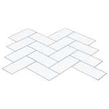 Herringbone Tile 20 pcs White Grey 30 x 30 cm 42021276