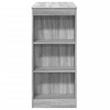 ZNTS Bar Table with Racks Grey Sonoma 95x47x103.5 cm Engineered Wood 854387