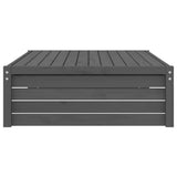 Garden Footstool Grey Solid wood pine Large Modular 825753