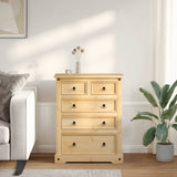 Chest of Drawers Corona 92x48x114 cm Solid Wood Pine 4005674
