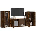 3 Piece TV Cabinet Set Smoked Oak Engineered Wood 3188539