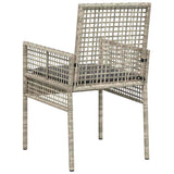Garden Chair 2 pcs Light Grey 55 x 53 x 85 cm Poly Rattan 42003450