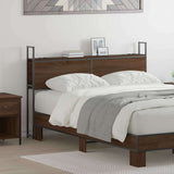 Storage Headboard with Charging Station Brown oak 150 cm 859814
