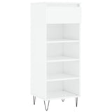 Shoe Cabinet High Gloss White 40x36x105 cm Engineered Wood 831462