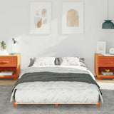 Bed Frame Wax Brown 120 x 190 cm Solid Pine Wood 873084