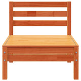 Garden Sofa 4-Seater Wax Brown Solid Wood Pine 838051