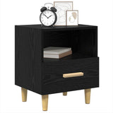 Bedside Cabinet 2 pcs Black Oak 40 x 35 x 47 cm Engineered Wood 880588