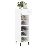 Shoe Cabinet White 30x35x105 cm Engineered Wood 829692