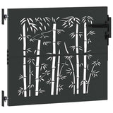 Garden Gate 85 x 100 cm Powder-coated steel Black Lockable 42015869