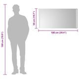 LED Bathroom Mirror Transparent 100 x 50 cm Tempered Glass 42045804